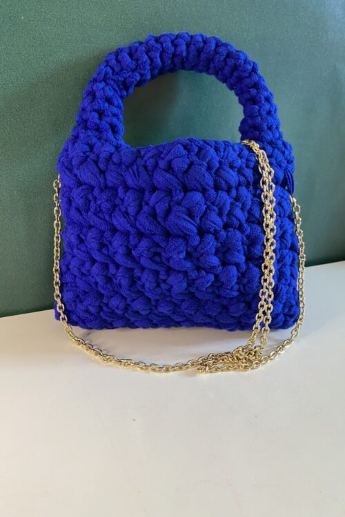 Blu Mini crochet bag