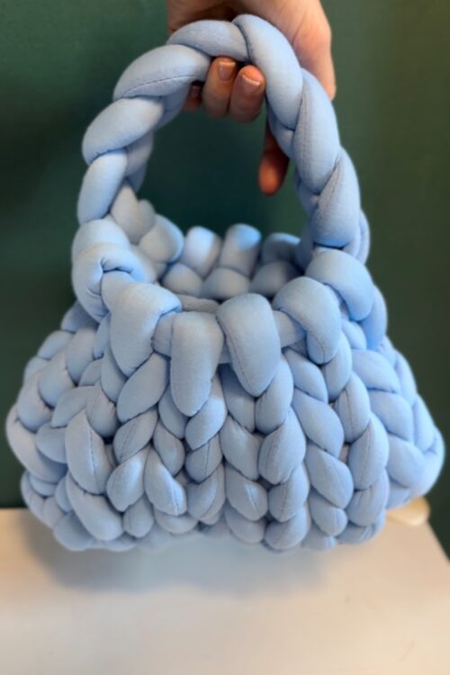 Marshmallow crochet bag celeste